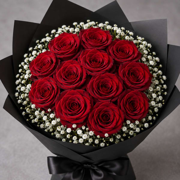 Red Explorer Rose Bouquet