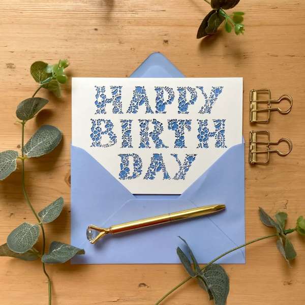 Floral Happy Birthday Card