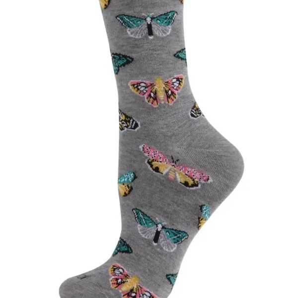 Butterfly Bamboo Blend Crew Socks