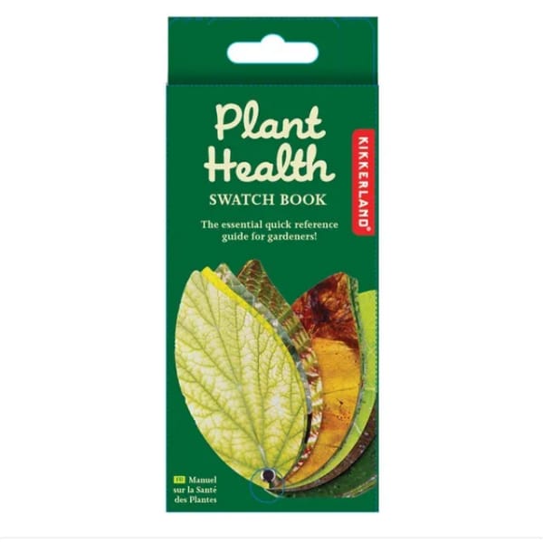 Green plant health swatch book package with leaf samples on the cover