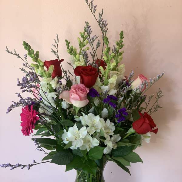 Pet-Safe Snapdragon & Rose Arrangement | Same Day Flower Delivery SF