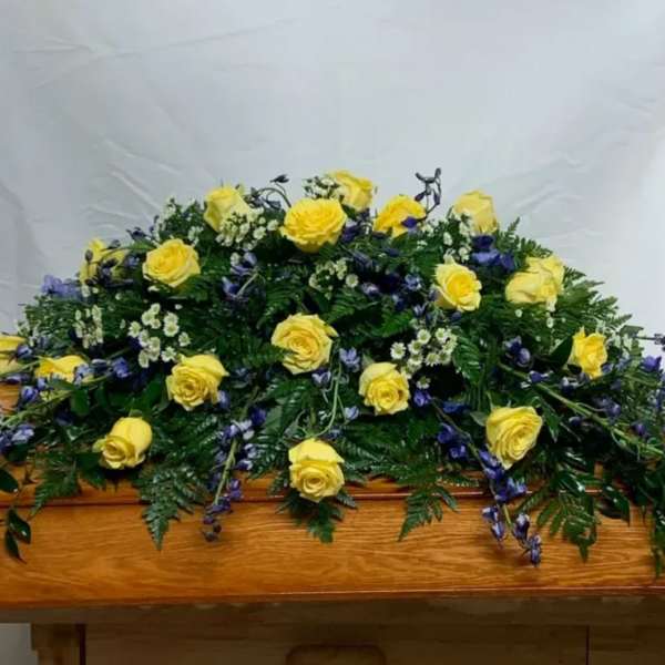 A Shining Life Casket Spray