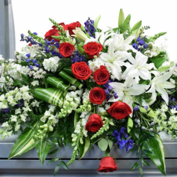 Stars and Stripes Casket Spray