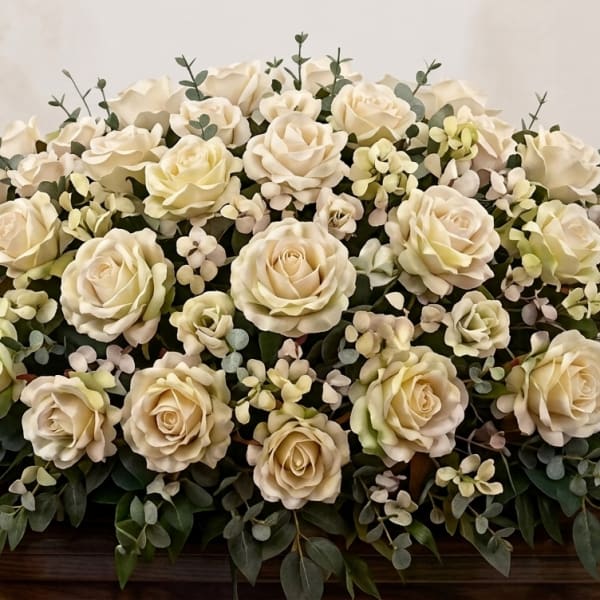 Ivory Elegance Casket Spray