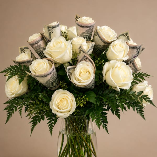 Ivory cash rose bouquet