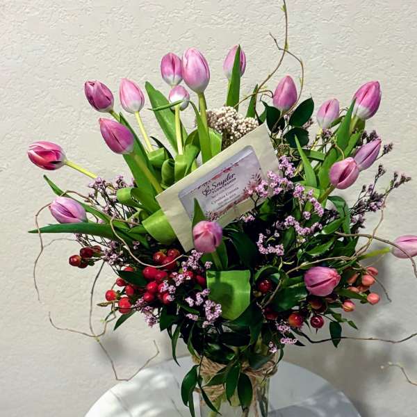 Luxury Pink Tulips Garden
