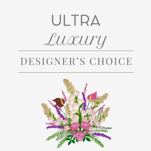 Designer’s choice floral graphic with pink and purple flowers