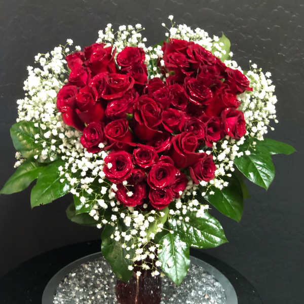 Heart within Heart Shaped Bouquet