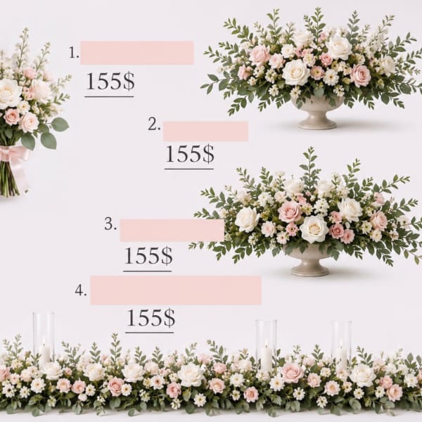 Elegant Church Floral Designs In White and Green