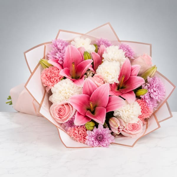 Blushing Lily Embrace™ Bouquet