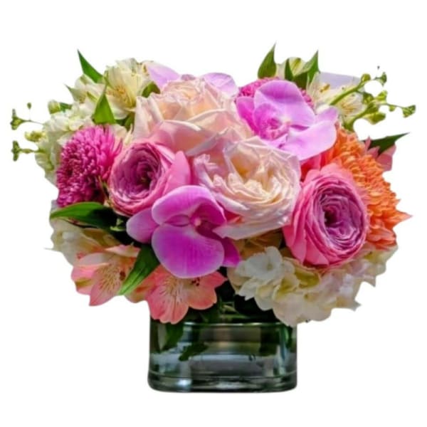 Lavender & Pink Elegance Bouquet - Roses, Hydrangeas & Orchids | Haddonfield & Haddon Township Delivery