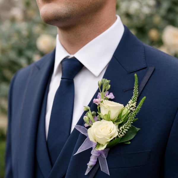 Classic White Boutonniere