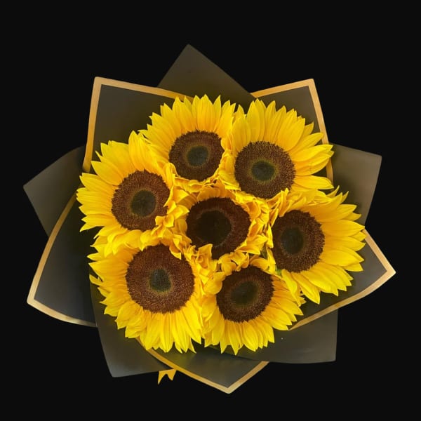 Simply, Sunflowers Wrapped Bouquet