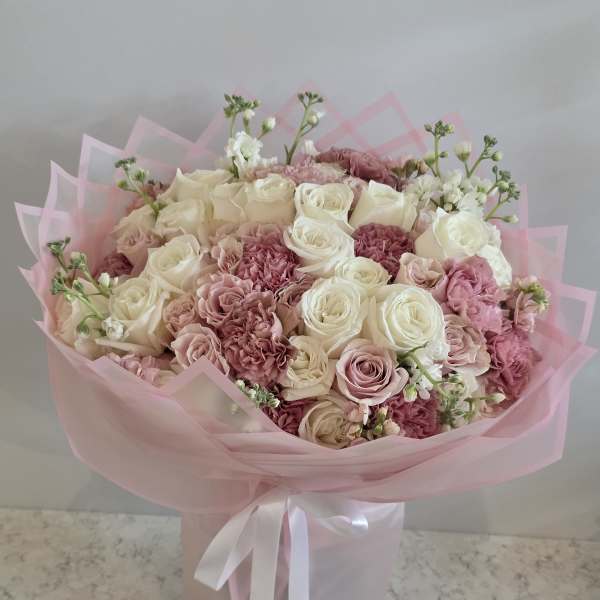 Pinky Promise Pink Rose Bouquet - 2 Dozen Roses