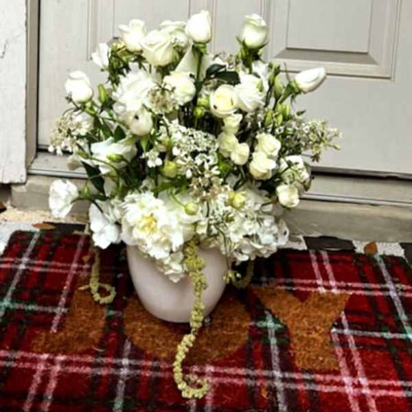 Pure Elegance | White Roses & Hydrangea Luxury Arrangement