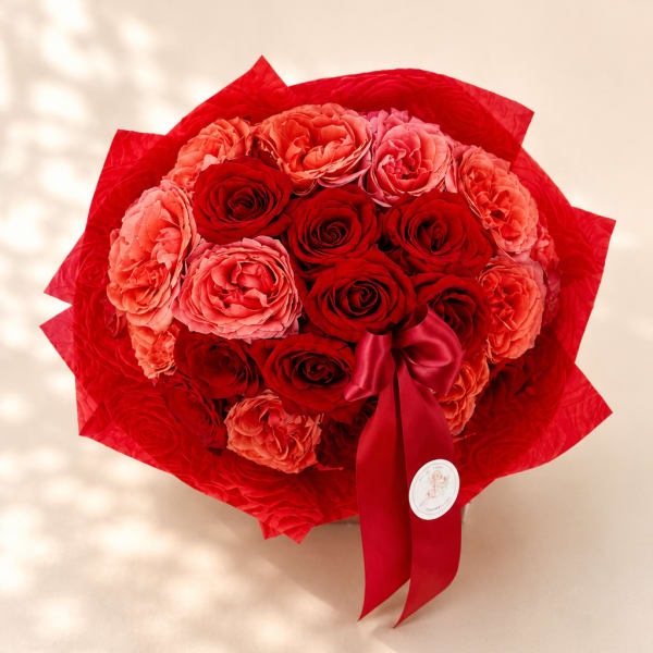 Amor's Crimson Embrace – Luxury Two Dozen Rose Bouquet