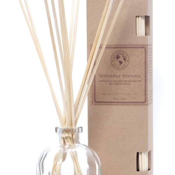 Glass reed diffuser bottle with a kraft box