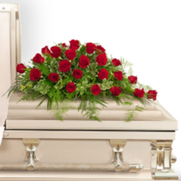 Standard Red Rose Casket Spray