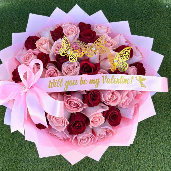 Will you be my Vallentine? Pink & Red Celebration
