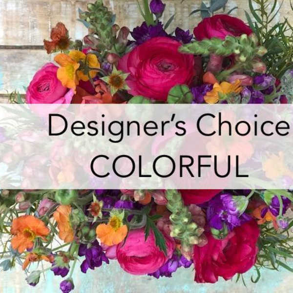 Colorful mixed bouquet with pink, purple, and orange flowers