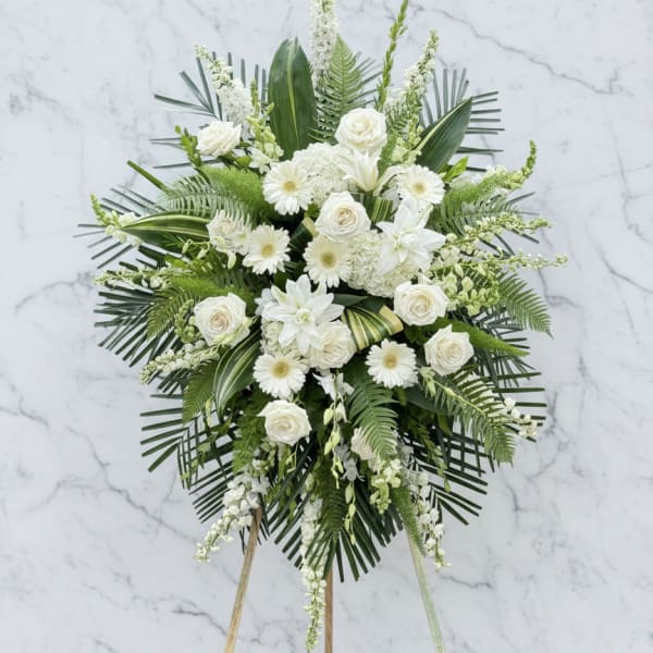 Standing Spray in Whites and Greens