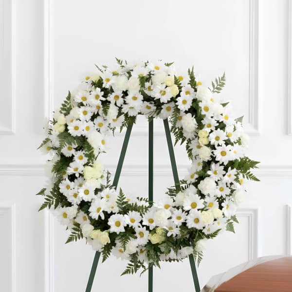 White Sympathy Wreath