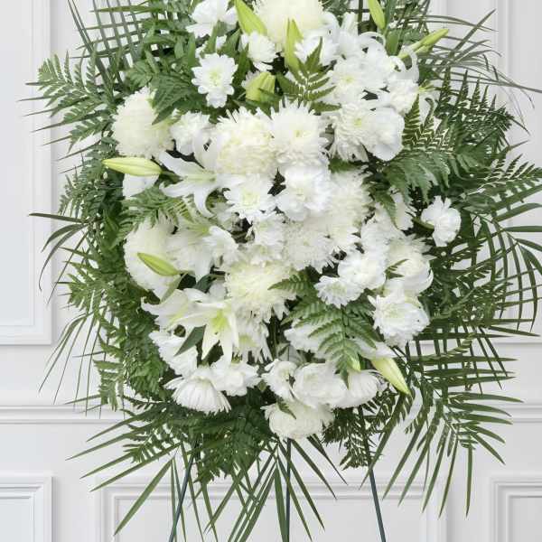 White Funeral Spray