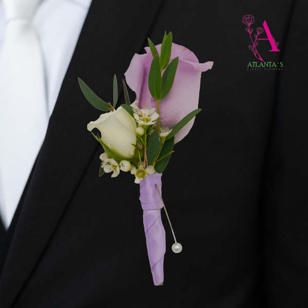 Lavender Rose Boutonnière