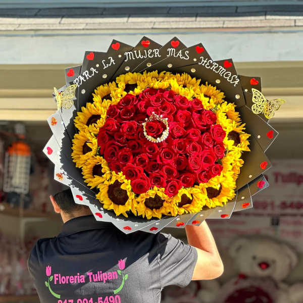 Ramo buchon 50 rosas y
