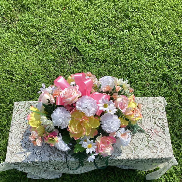 Pastel Silk Cemetery Saddle - Single