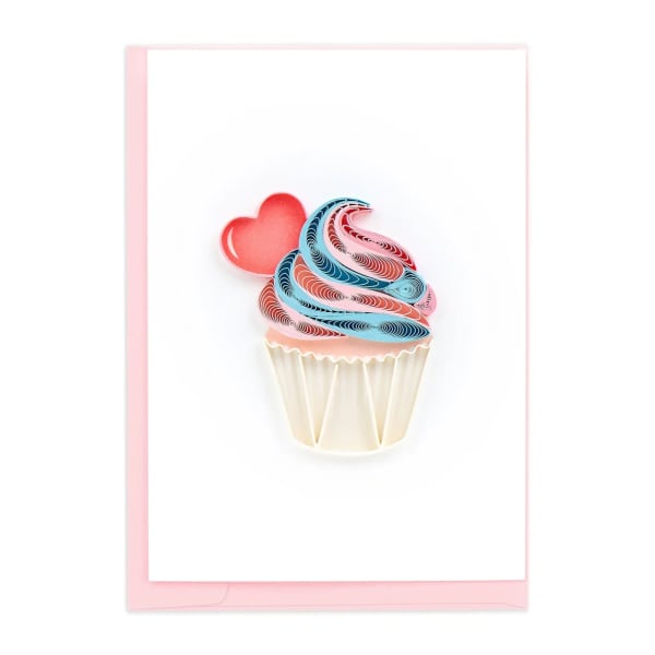 Mini Quilled Lovely Cupcake Card