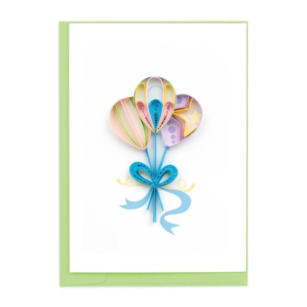 Mini Quilled Colorful Balloon Card