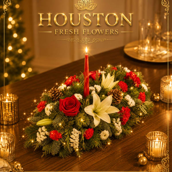 Holiday Candlelight Elegance Centerpiece