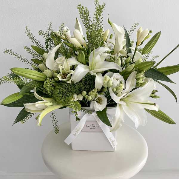 White Lily Serenity Vase