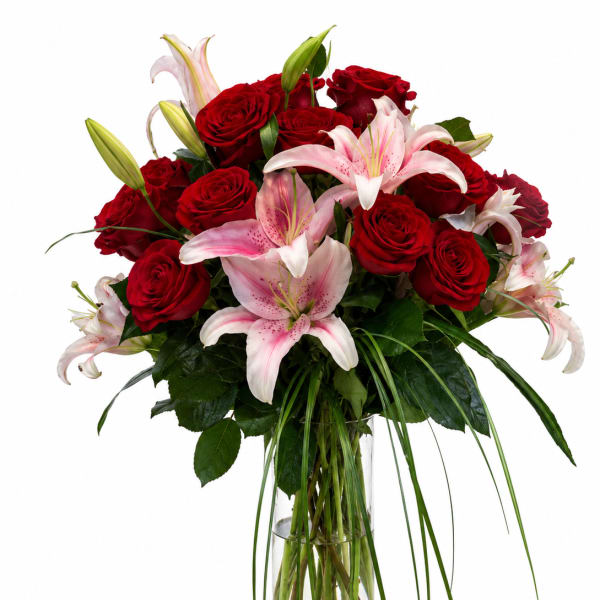 Red Roses & Lilies