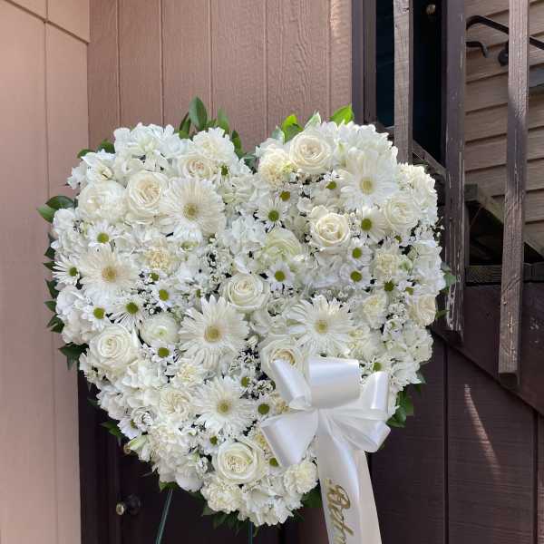 Solid All White Heart