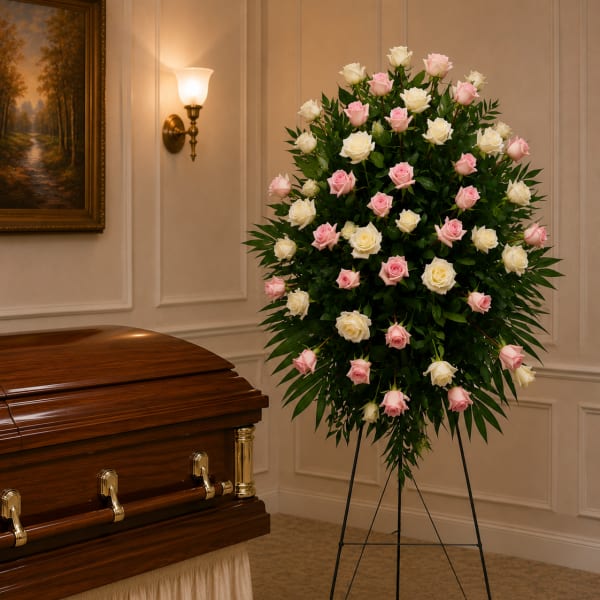 K644 Gentle Rose Easel Spray