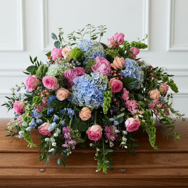 Pastel Garden Casket Cover