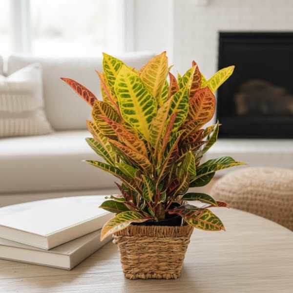 6" Croton in container (containers can vary)