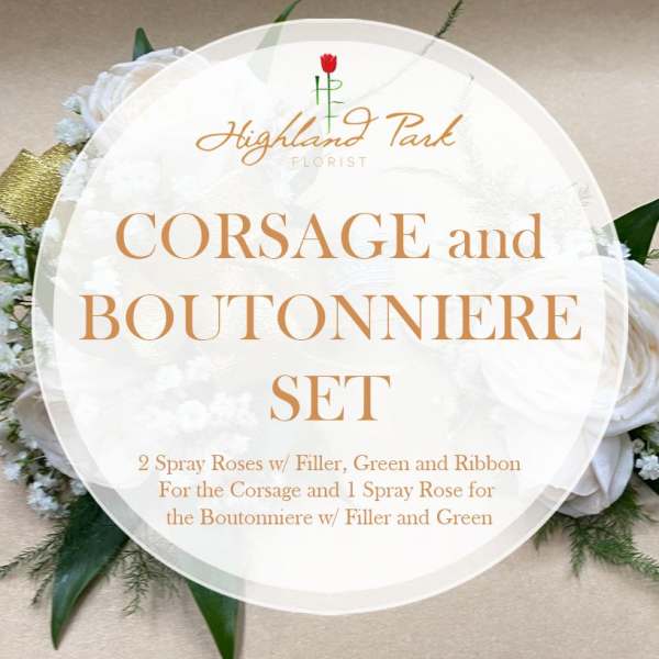 Corsage and Boutonniere Set