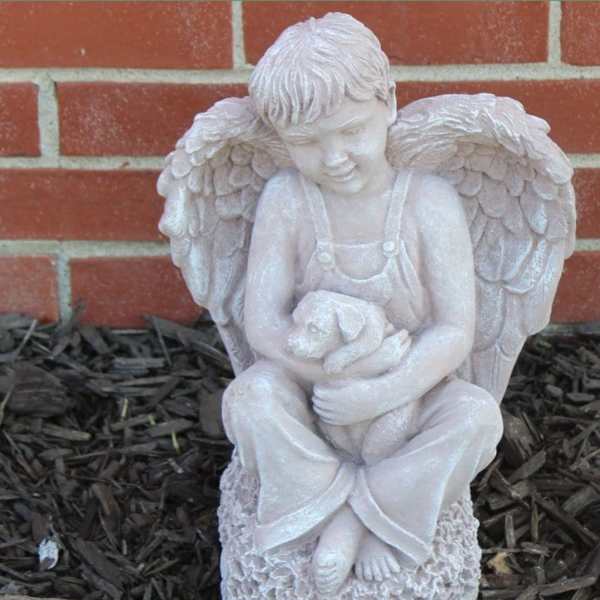 Boy Angel Cement Statue