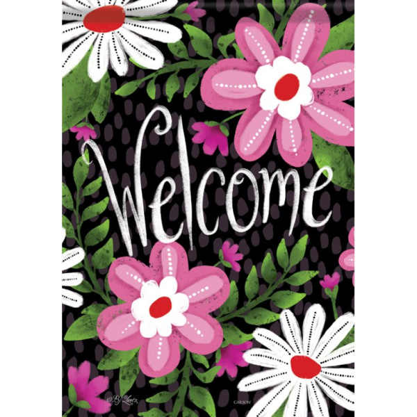 Flowers & Vines Welcome Flag
