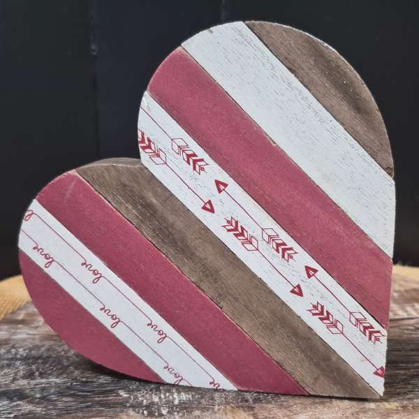 Striped Wooden Heart