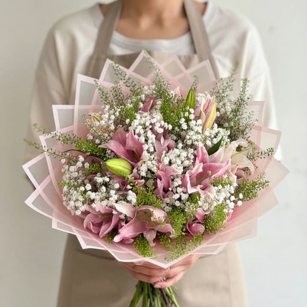 Pink Lilies Mix Bouquet