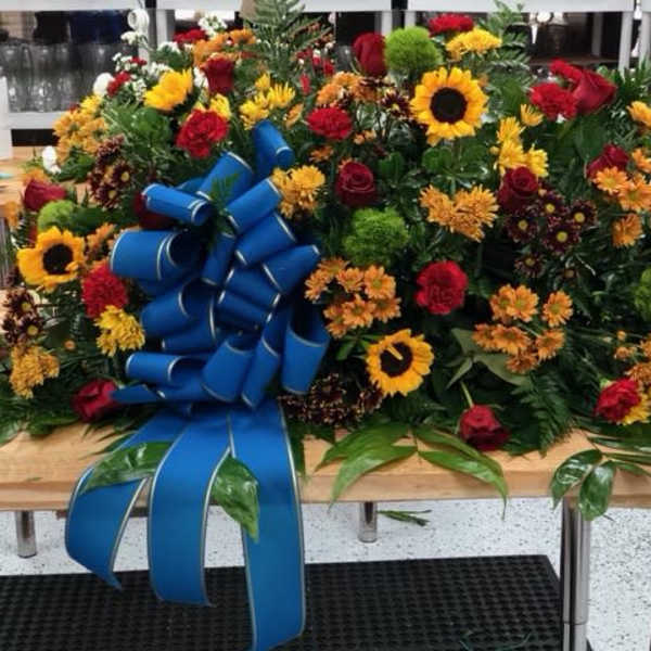 Fall Sun casket spray