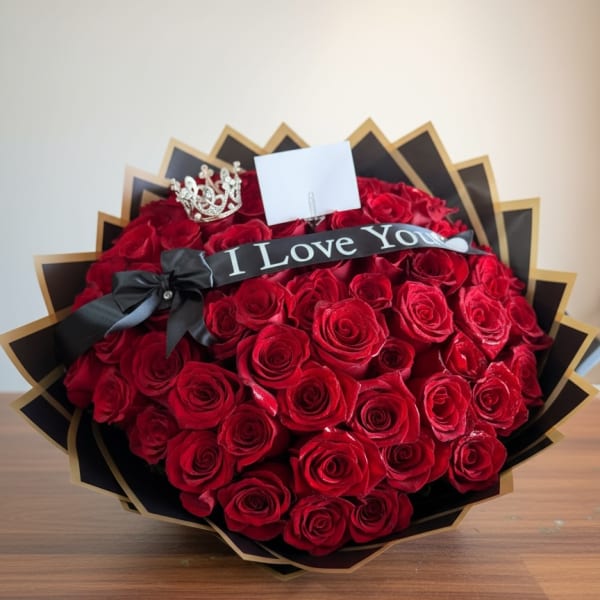 Royal 75 Red Roses Bouquet