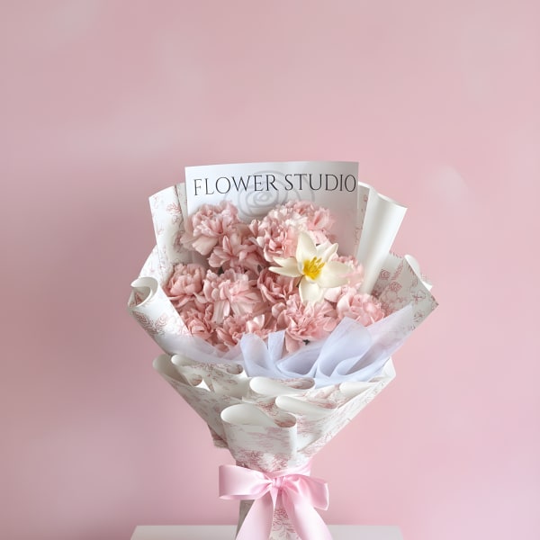 Blush Kiss Carnations Bouquet