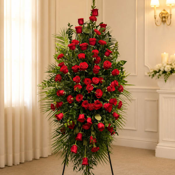 Red Rose standing spray