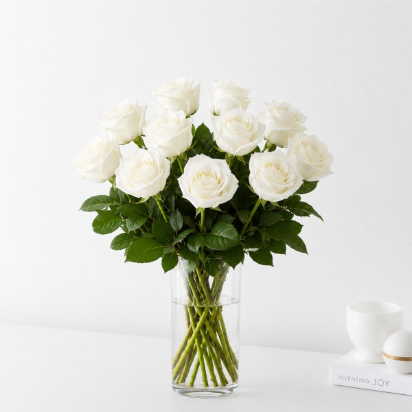 Dozen White Roses