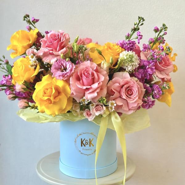 French Hatbox Yellow and Pink